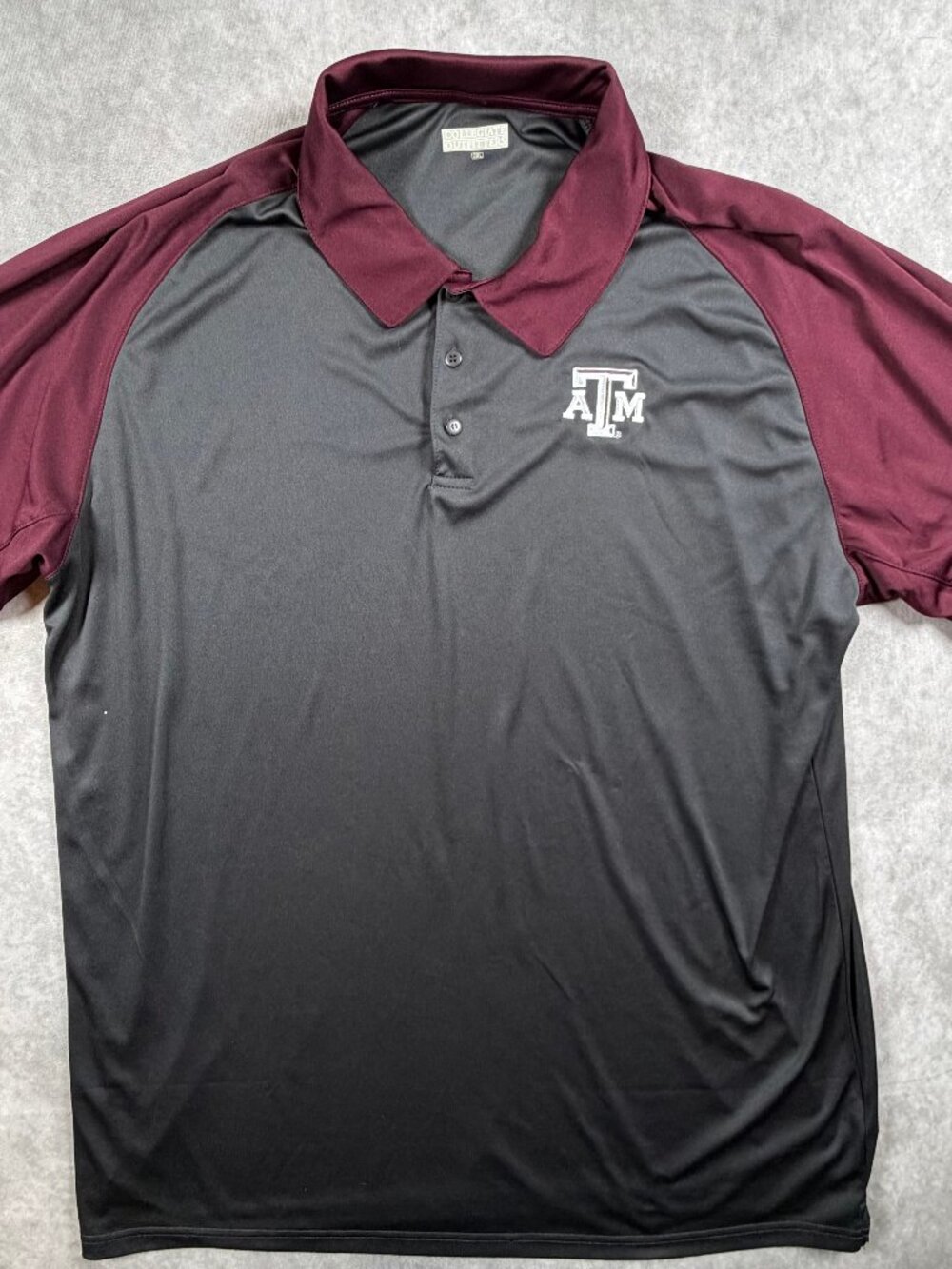 Collegiate Outfitters Texas A&M Aggies Polo Shirt Mens 2XL Maroon Gray